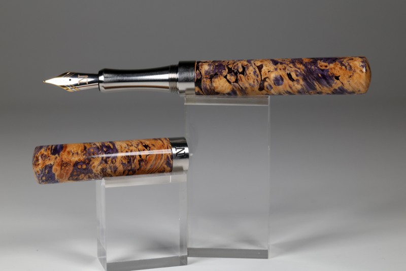 noblePen® EXPLORER Füllfederhalter steel Eschenhorn Maser