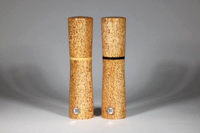 nobleMill® Set Pfeffermühle und Salzmühle Karelische Maserbirke