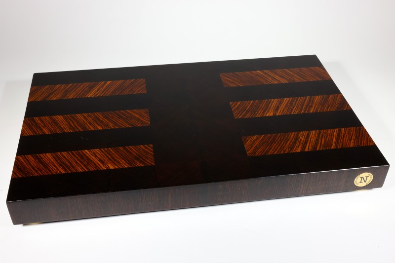 nobleBoard® Hirnholzschneidebrett Zebrano / Wenge XL